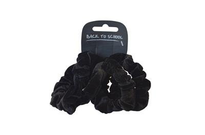 Velvet Hair Scrunchie (Black) - ACE Clothing
