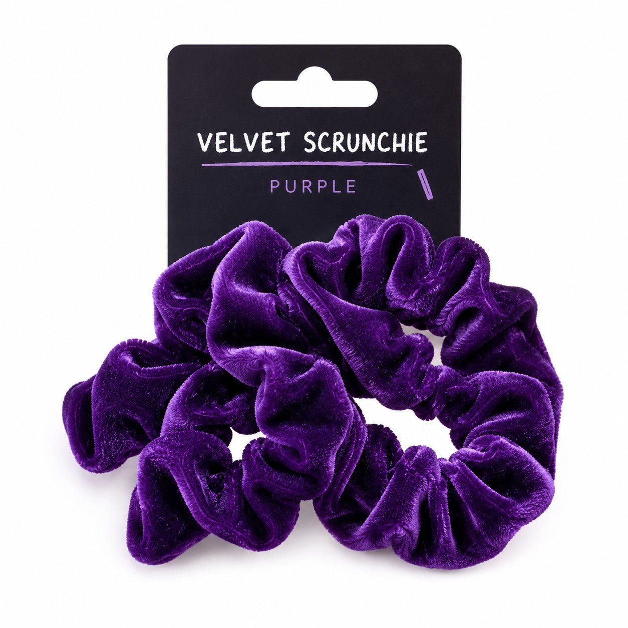 Velvet Hair Scrunchie (Purple) - ACE Clothing