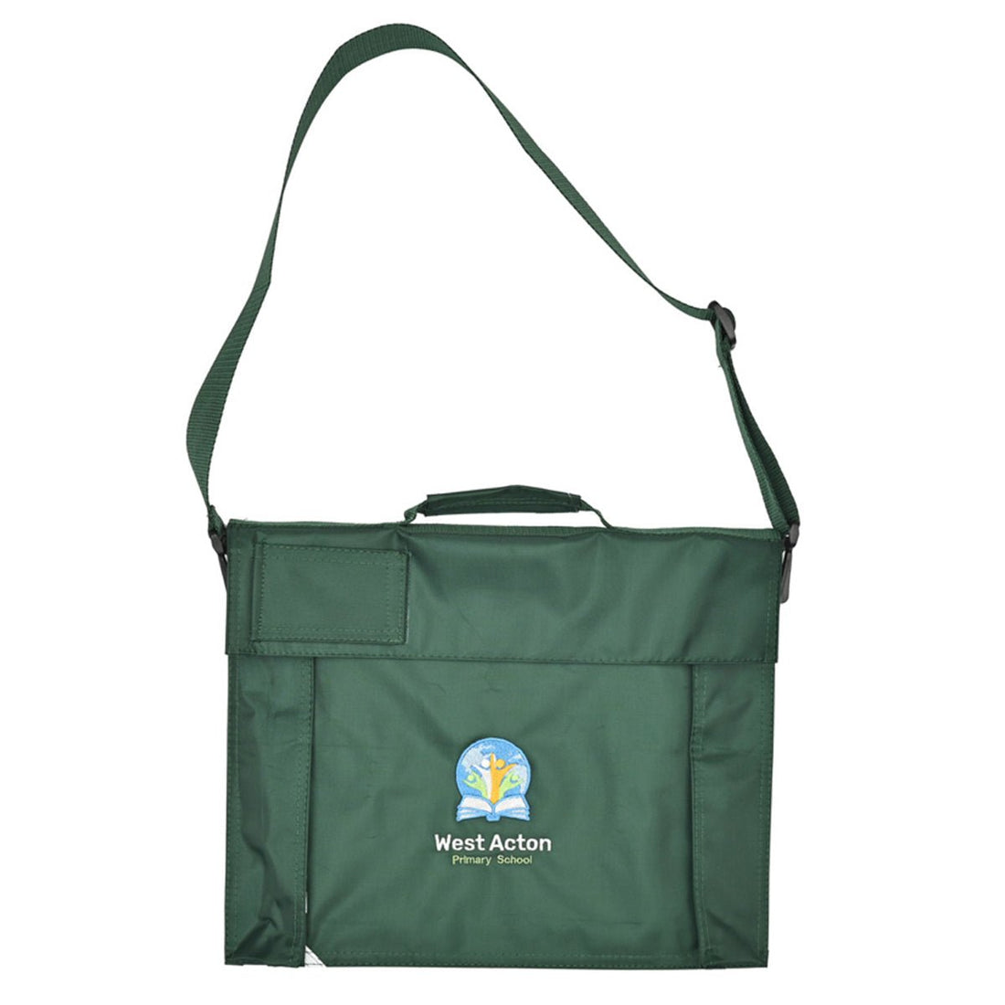 West Acton Bookbag with strap (Bottle Green) - COMPULSORY - ACE Clothing