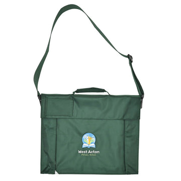 West Acton Bookbag with strap (Bottle Green) - COMPULSORY - ACE Clothing
