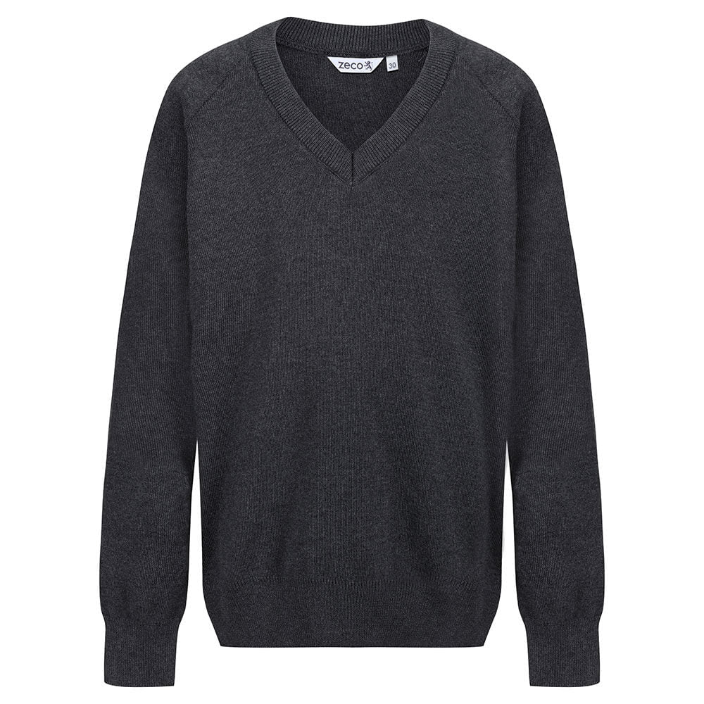 Zeco Cotton Mix Knitted V-Neck Jumper - ACE Clothing