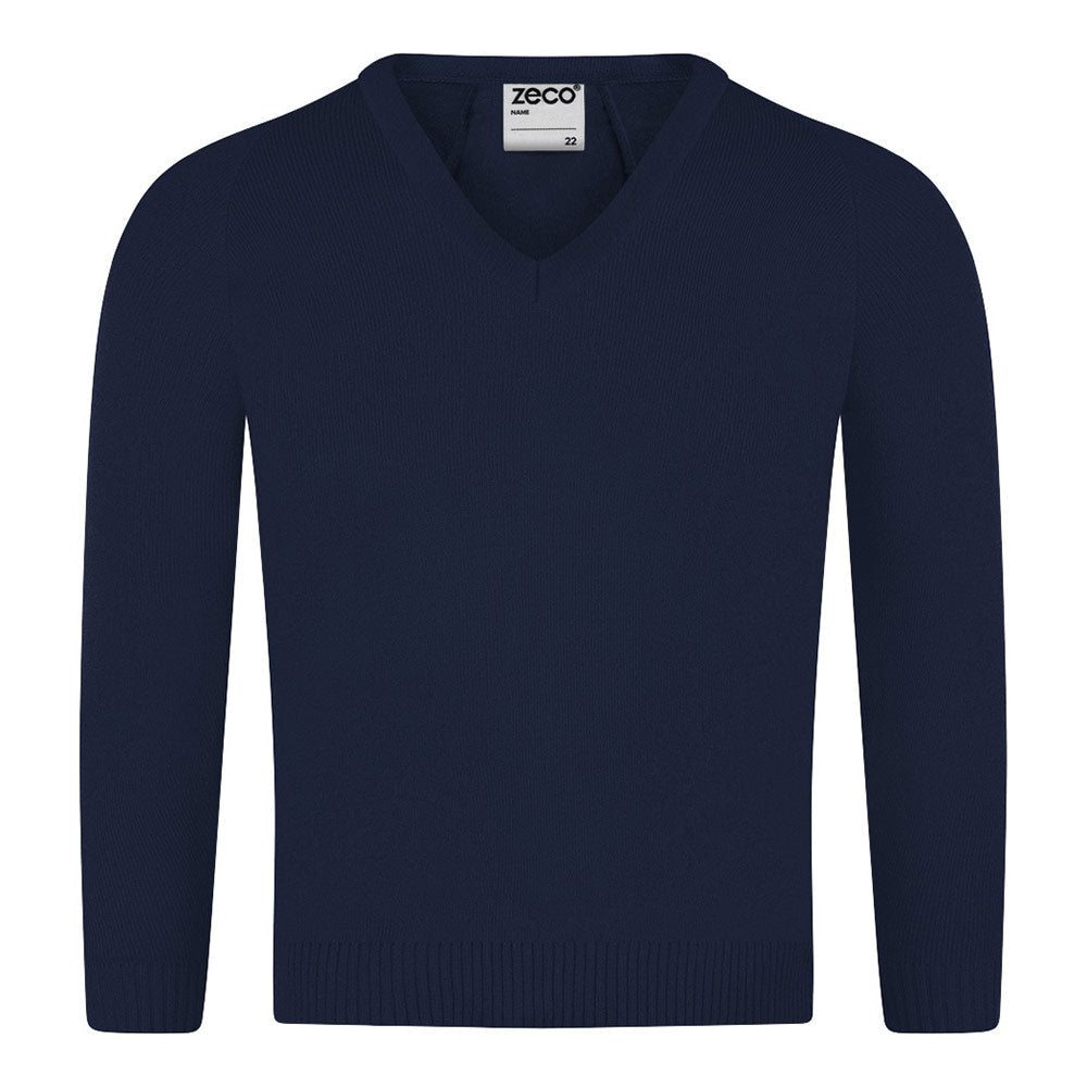 Zeco Knitted V-Neck Jumper - ACE Clothing