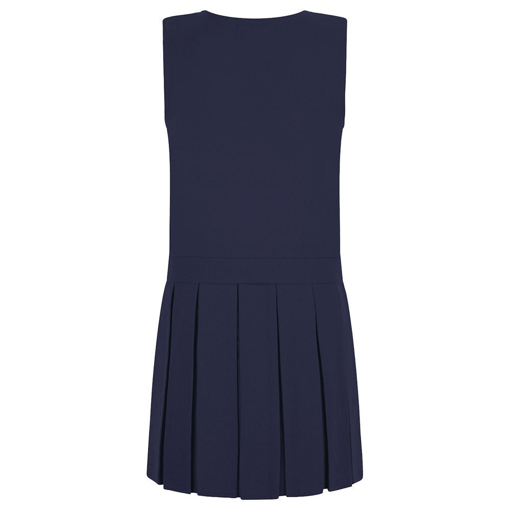 Zip Front Pinafore - Navy - ACE Clothing